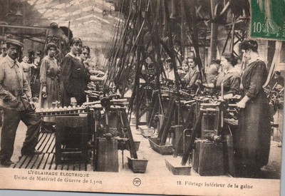 CPA LYON - RHONE 69 - KRIEGSMATERIALFABRIK INNENGEWINDE DER SCHALE