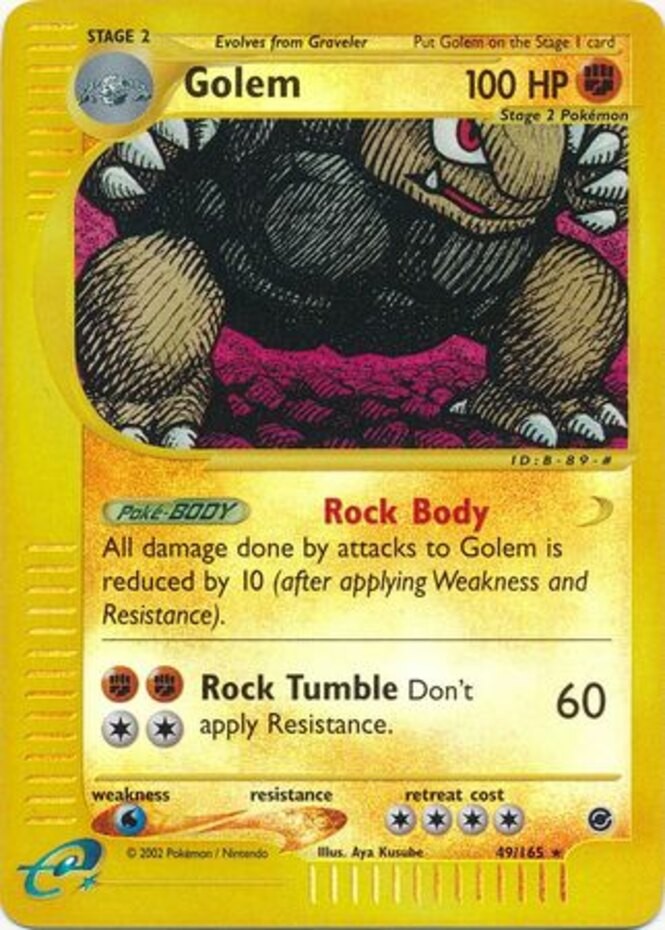 1x Golem - 49/165 - Rare - Reverse Holo NM-Mint Pokemon G2 - Expedition