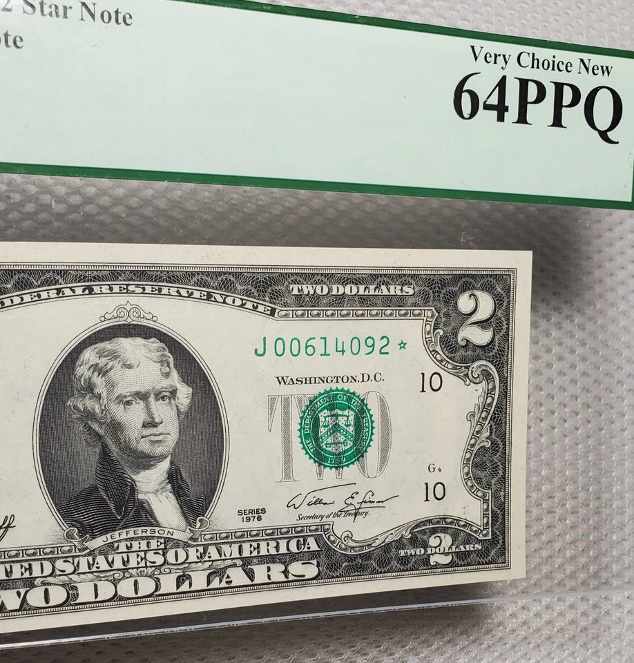 *Star* 1976 $2 Federal Reserve STAR Note Kansas City, MO- PCGS 64PPQ  - Image 2 of 4