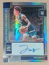 2022-23 PANINI DONRUSS OPTIC SIGNATURE SERIES JOSH MINOTT ROOKIE RC AUTO #SS-JMT