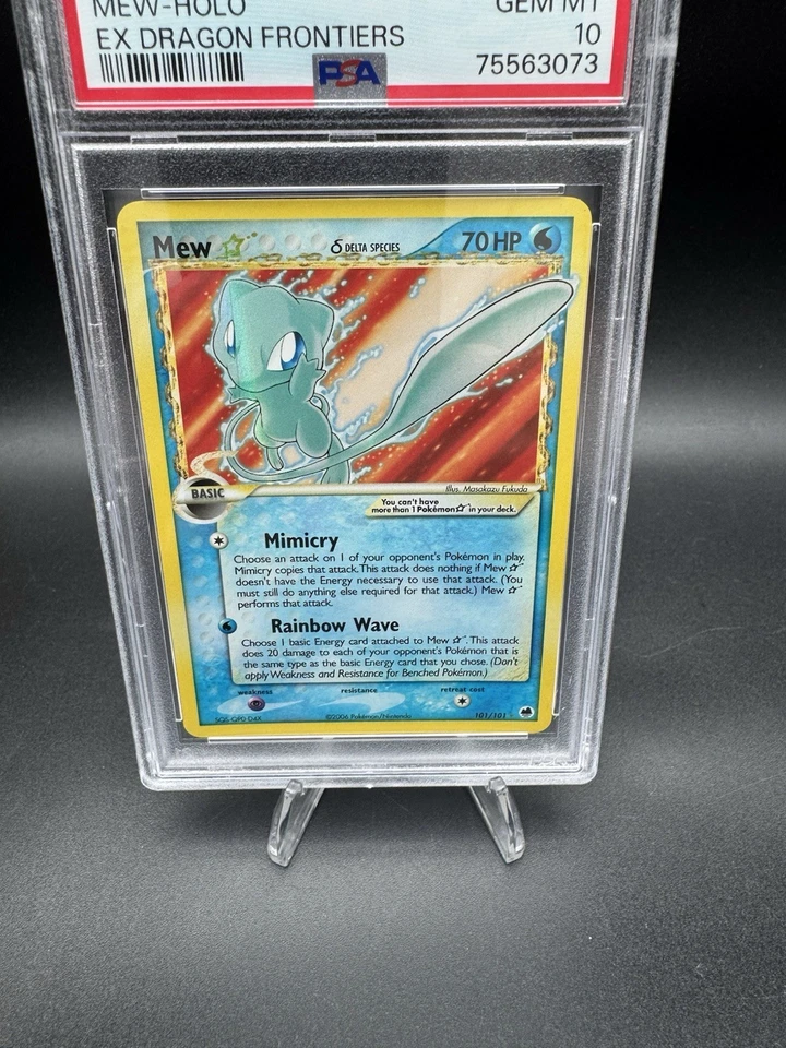 2006 Pokémon Gold Star Mew EX Dragon RARE Frontiers #101 - PSA 10 - GEM MINT - Image 3 of 4