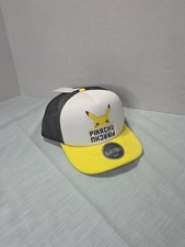 Pokemon Pikachu White Yellow Truckers Cap Snap Back Brand New with Tags