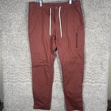 Vuori Ripstop Pants Mens XL Red Performance Stretch Hiking Technical Climber