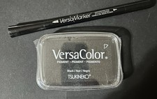 NEW Tsukineko VersaMarker  Versa color Black Pigment Ink 288 