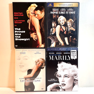 4 MARILYN MONROE MOVIES (DVD Lot) Biography Drama Comedy Romance