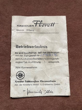 Omologazione Kreidler Florett K54/32 D 1970 originale