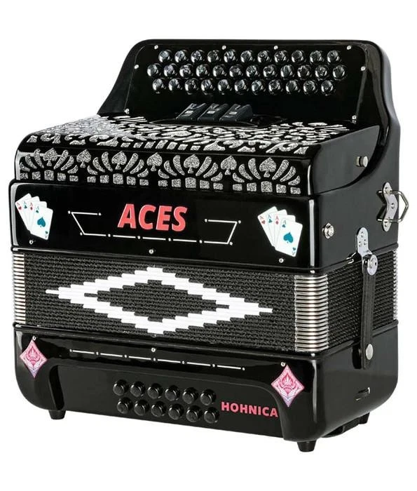 Hohner Hohnica Aces II FBbEb 3 Register Accordion - Black - Image 2 of 4