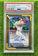 THEO GILLEN 2024 Bowman Draft 1st Bowman TRUE GOLD Refractor AUTO /50 PSA Mint