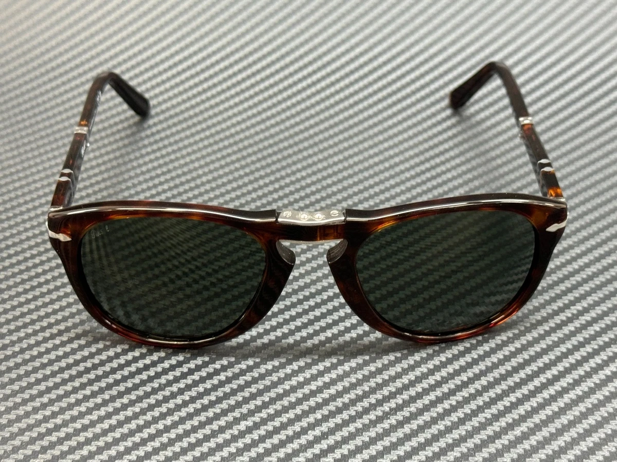 PERSOL PO0714 24 31 Havana Green Square Men's Sunglasses 52 mm