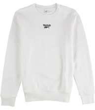 Reebok Womens Center Logo Sweatshirt, White, Small
