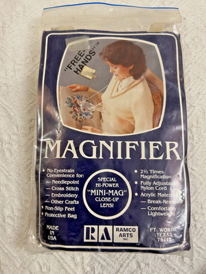 #ad #ad Vintage Ramco Arts Free Hands Magnifier Needlepoint Cross Stitch Embroidery USA $13.99