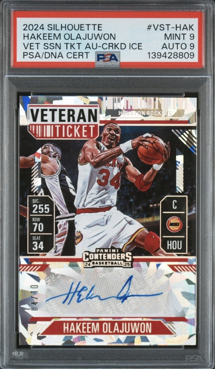 Panini Hakeem Olajuwon Basketball Autographed Sports Trading Cards