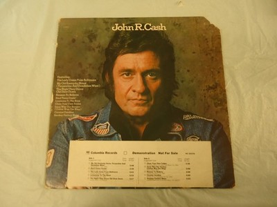 Johnny Cash John R Cash LP (1975)  AL 3370 White Label Promotional Copy