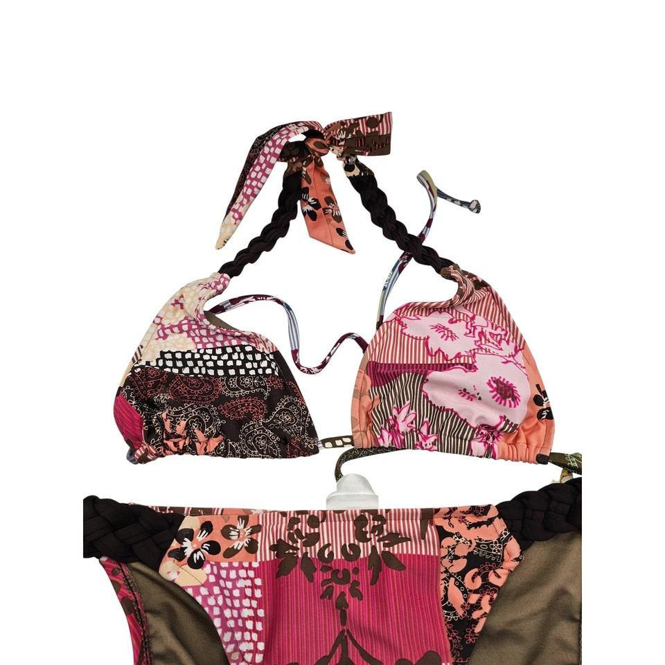 Lucky Brand женщин Sz S бикини купальник комплект выстеганная цветочный узор новый - Изображение 2 из 4