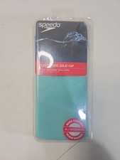 Teal Swim Cap Soft Silicone Comfortable Hair Protection Easy On Off Snag Free