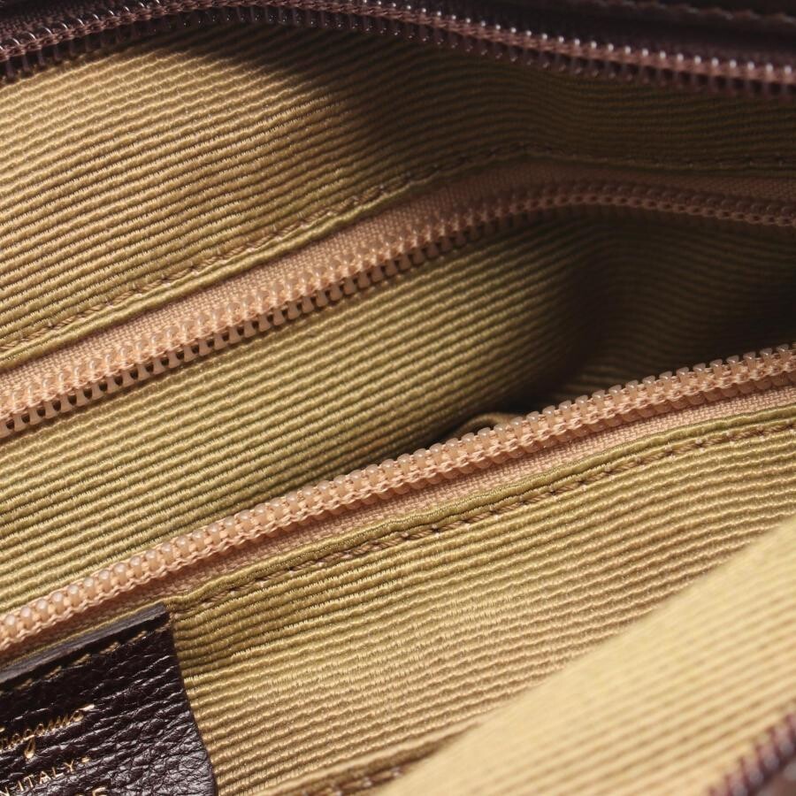 Salvatore Ferragamo Gancini Canvas Leather Shoulder Bag Beige Brown Auth image 5