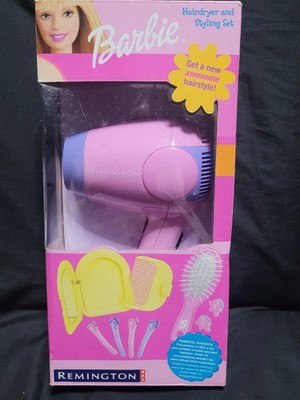 2001 Mattel (Remington) Barbie hair styling And Hairdryer Set NIB
