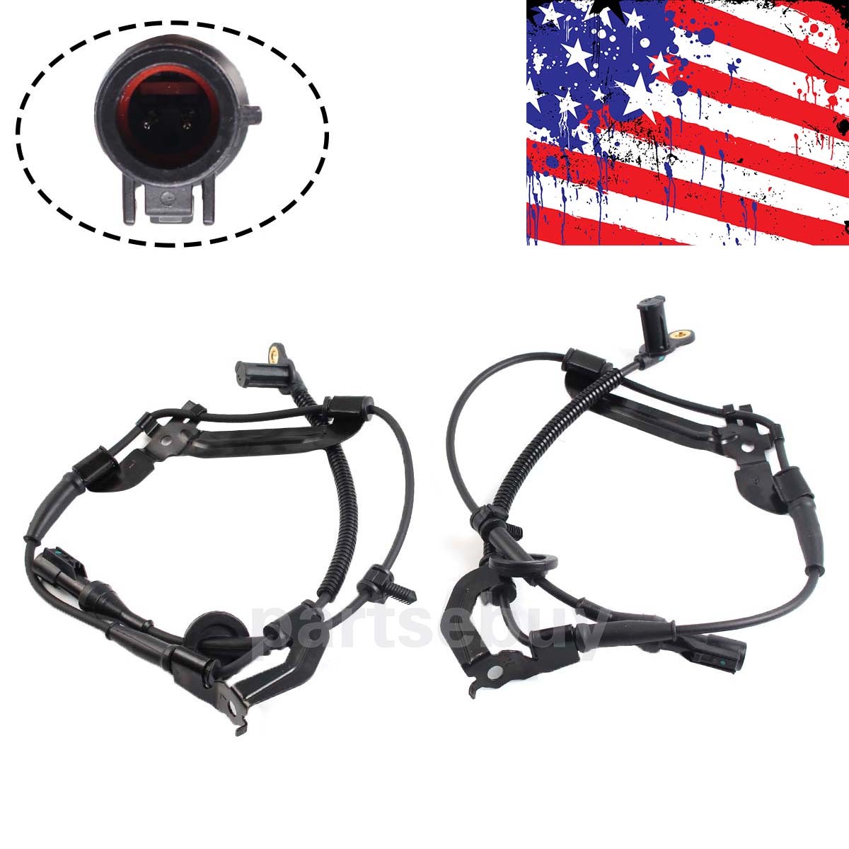 2PCS ABS Speed Sensor & Harness Set For Ford Escape Mariner Front Left