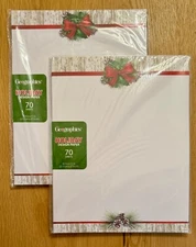 Lot of 2 Packs Christmas Printer Copy Paper Letterhead 8.5x11 Geographics 140 Pg
