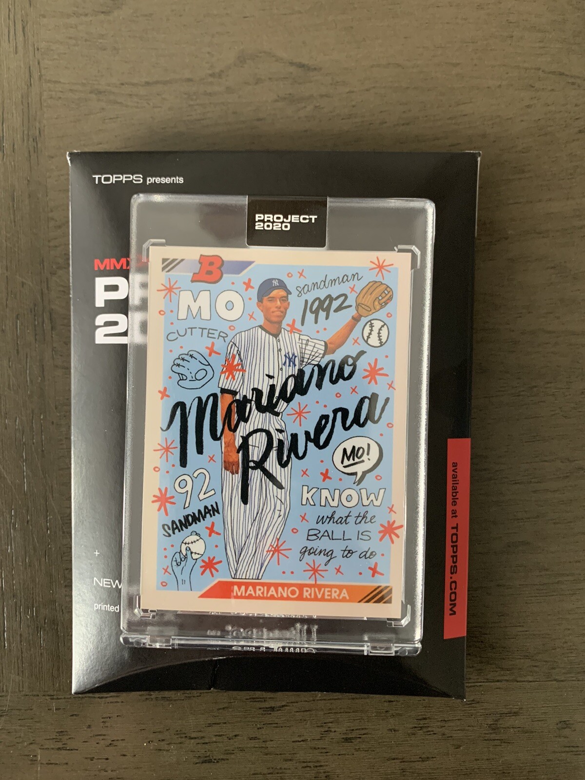 Topps Project 2020 Mariano Rivera by Sophia Chang - Card #8 - SP PR:1617 in hand