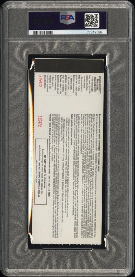 2013 Daytona 250 Ticket Stub PSA 4 Bubba Wallace Nascar Trucks Debut First Race - Image 2 of 2