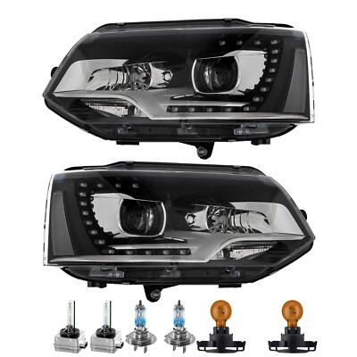 Xenon Scheinwerfer Set inkl. OSRAM Lampen D3S H7 für VW Transporter V Bus 7HB