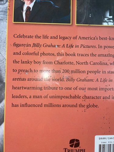 Billy Graham: A Life in Pictures [Paperback] Garfield, Ken  Signed By Author - Afbeelding 4 van 11