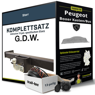 Für PEUGEOT Boxer Kasten/Bus Typ 250 Anhängerkupplung starr +eSatz 13pol 11- PKW