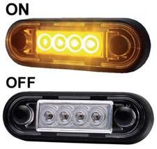 EASY FIT FLUSH FIT AMBER LED SIDE MARKER LAMP/LIGHT TRUCK VAN BAR **NO CUT OUT**