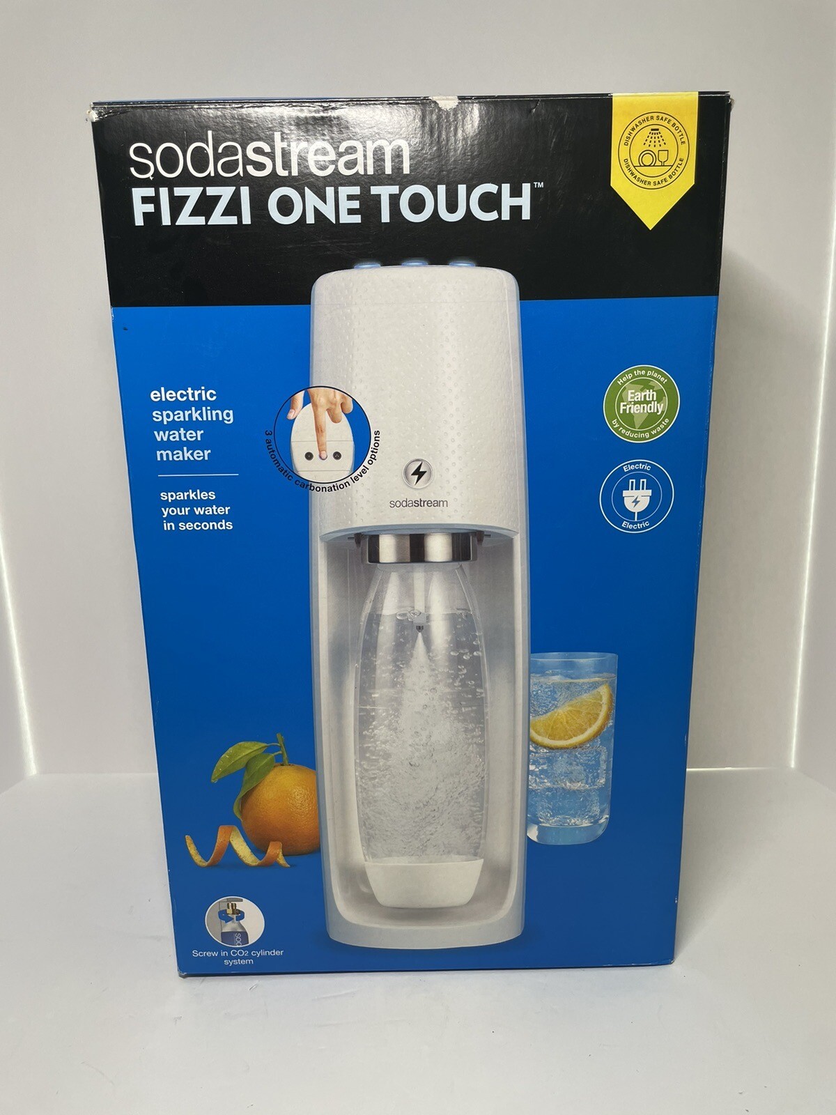 SodaStream Fizzi One Touch Electric Sparkling Soda Maker White Read
