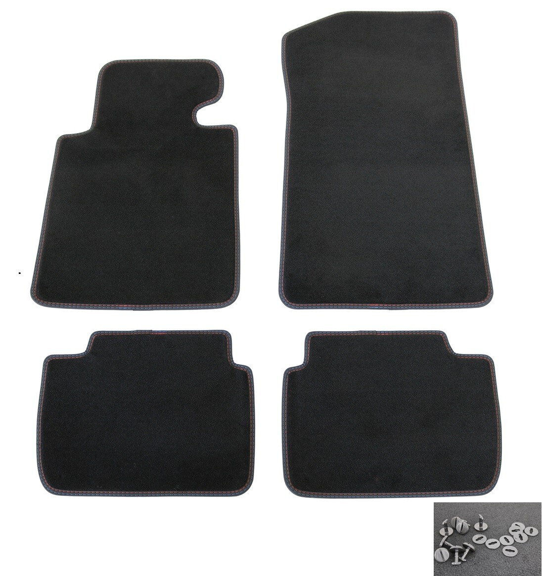Tapis de sol velours contre l'usure de moquette pour BMW Série 3 E46 berline coupé sur mesure