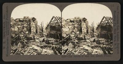 The results of shell fire Albert France c1900 Old Photo