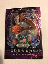 2020-21 Prizm Draft Picks James Wiseman #82 Fast Break Purple #39/49 Warriors