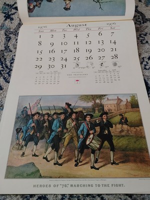 1976 Traveler's Insurance lithograph calendar, 22x16 inches, American  Revolution | eBay