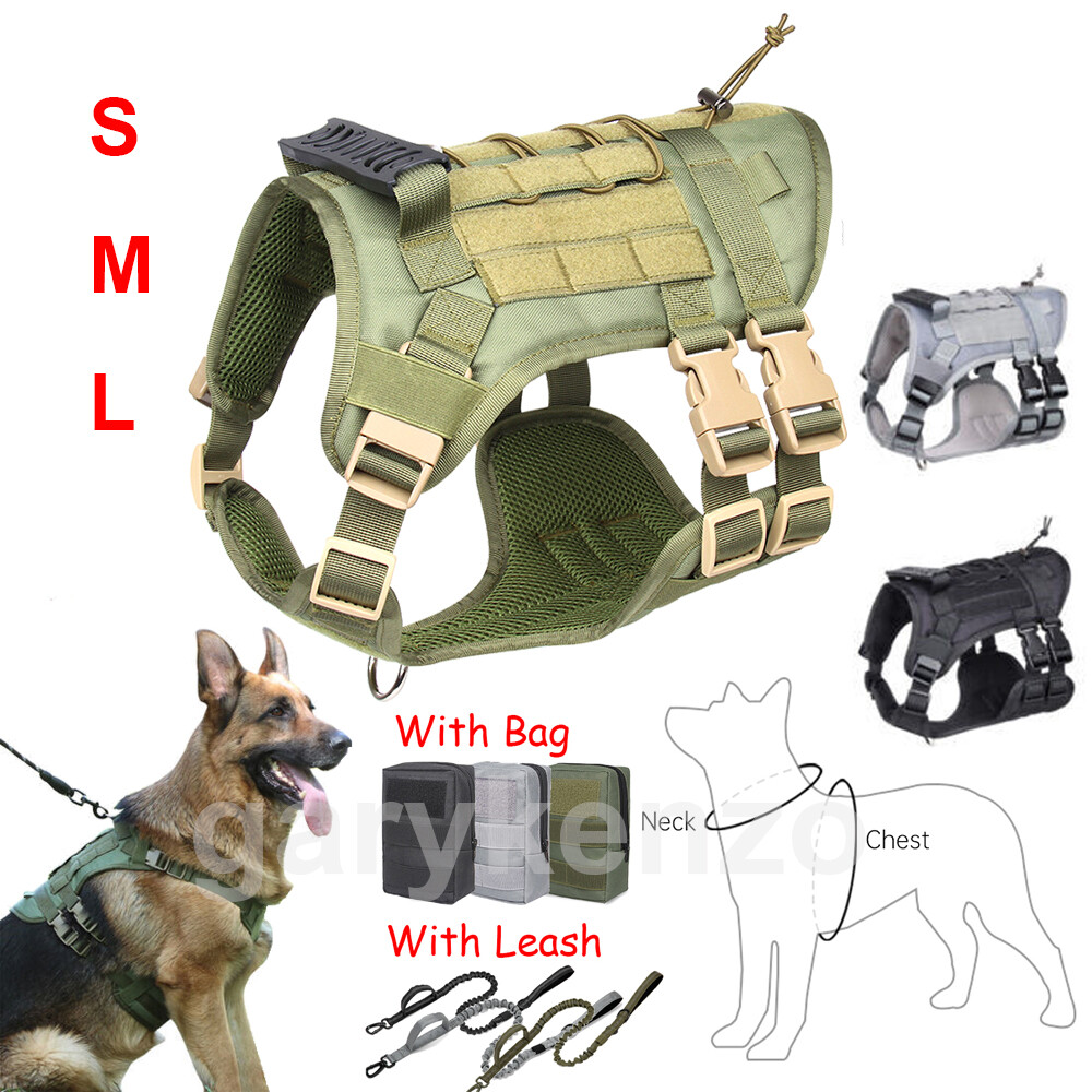Dog Harness with Handle Pet Tactical Military Training Vest Waterproof S/M/L