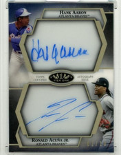 2012  Hank Aaron Ronald Acuna Jr 1/10 TOPPS TIER ONE Dual Auto SSP