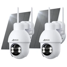 ANRAN 8MP Wireless PTZ Security Camera Solar Power 2 Way Talk Color Night Vision