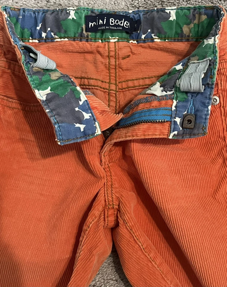 Pantalones cortos ligeros de pana Mini Boden para niños, NARANJA, 100 % algodón, talla 5 Y Foto 3 de 4