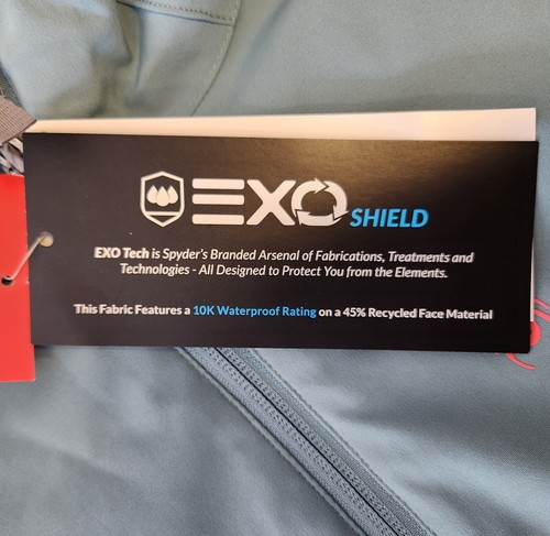 Spyder Adore Jacket Girls Size Small Blue Pink Insulated Hooded - Picture 7 of 9