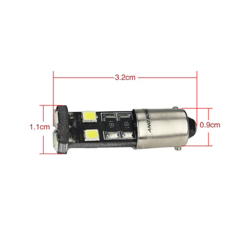 BAX9s 64132 H6W 434 8 SMD 3528 LED Sidelight Daytime Running Light Lamp DRL Bulb - Picture 6 of 12