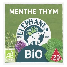 lot 3x20 Infusion menthe thym Bio ELEPHANT