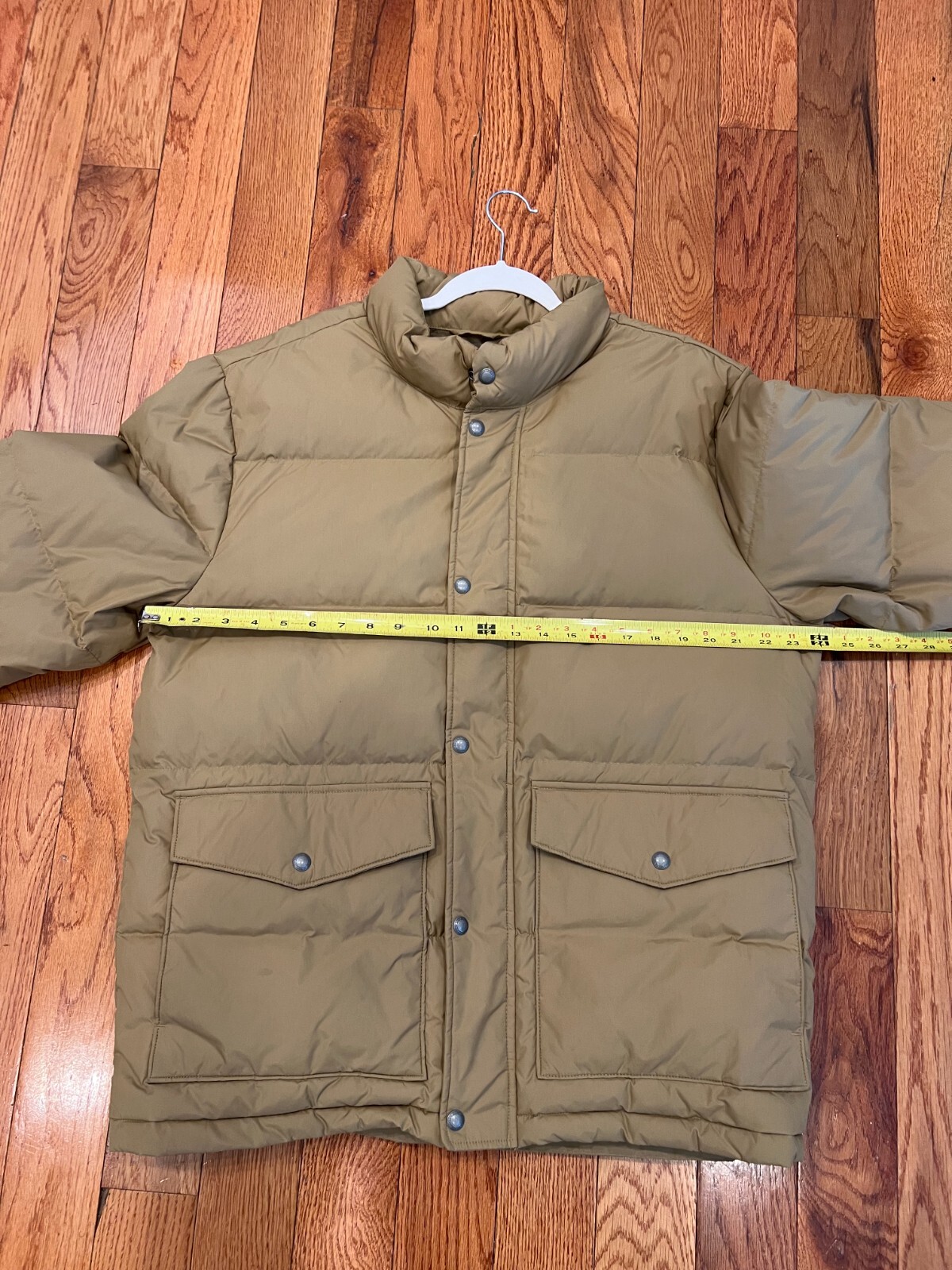 Lands End Duck Down Puffer Jacket Beige Gold Men's La… Gem