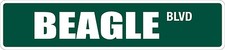  Aluminum Beagle 4" x 18" Metal Novelty Street Sign SS 506