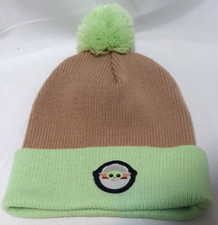 Baby Yoda Brown and Green Winter Pom Hat One Size fits All Child - Star Wars