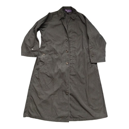Ralph Lauren Purple Label, Vintage Purple Label rare Ralph Lauren Men's Long Trench Coat Mac Black