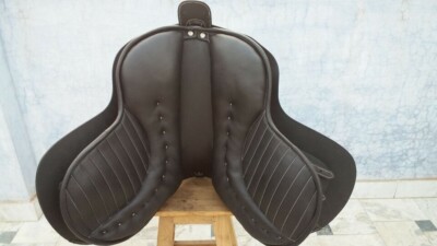 Selle 16,5 mixte cuir noir - Sport & Plein air