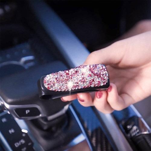 1x Bling estrás coche visera de sol anteojos tarjeta boleto clip para mujer accesorios - Imagen 4 de 17