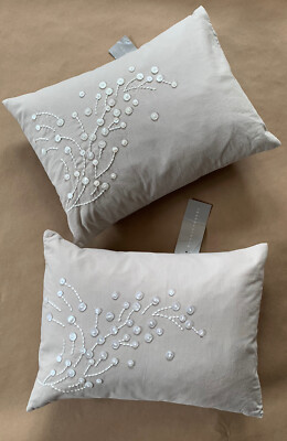 Barbara Barry Set Of Floating Pearls Decorative Toss Throw Pillow