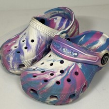 Girls or Boys Tie-Dye Crocs Size C5