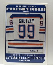 1999 Victory - Wayne Gretzky - Jersey Sweepstakes Card Victory Cards Redemption